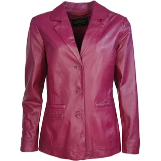 Lederjacke JCC "Lederblazer 310174401", Damen, Gr. 42, lila (cyclam), Obermaterial: 100% Lammleder LEL. Futter: 100% Polyester PES., Jacken Lederjacke