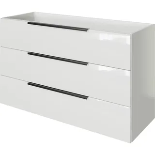 Pelipal Unterschrank für Doppel-Waschtisch Quantum 07 Schneeweiß Glanz 120 cm