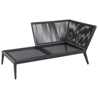 Medford Loungesystem Recamiere rechts - Aluminium eisengrau matt, Sunloom dark grey