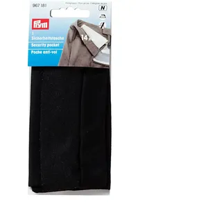 Prym Sicherheitstasche mit Reißverschluß, 20 x 14 cm, schwarz