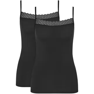 Triumph Damen Feel of Modal Spaghetti Top 2p Undershirt, Schwarz, XL EU