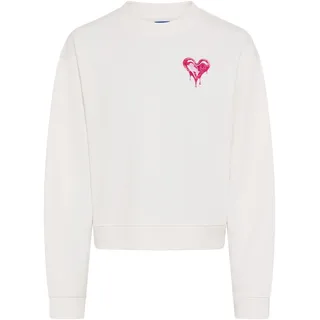 HUGO Blue Sweater »Delessa«, Baumwoll-Terry mit Rundhals