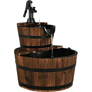 Costway Gartenbrunnen Holz Ø 44,5cm