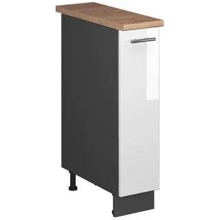 Vicco Apothekerschrank Vicco Fame-Line 20 x 82 x 60 cm Weiß Hochglanz/Anthrazit