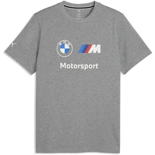 Puma Bmw Mms Essential Logo Kurzarm-t-shirt - Medium Gray Heather - XS