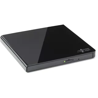Hitachi-LG GP57 Externer Portabler Super-Multi DVD-Brenner, Ultra Slim, USB 2.0, DVD+/-RW, CD-RW, DVD-ROM/RAM kompatibel, TV-Anschluss, Windows 10 & Mac OS kompatibel, Schwarz