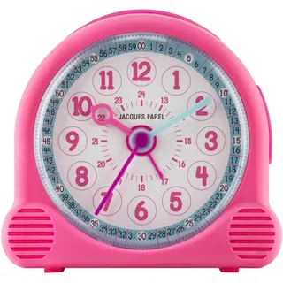 Jacques Farel Kinderwecker »Happy Learning, ACL 01« Quarzwecker,Lernwecker,Mädchen, Geschenkidee,Schulanfang, Kinderzimmer, rosa
