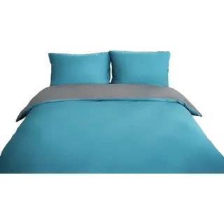 Microfaser Wende-Bettwäsche mit Reißverschluss, für Einzel- und Doppelbett 200 x 220 cm + 2x 80 x 80 cm