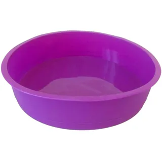 GMMH Silikonbackform Rund Durchmesser 24 cm, Silikon Form Kuchen Backform Kuchenform Brotbackform Obstbodenform (Lila)