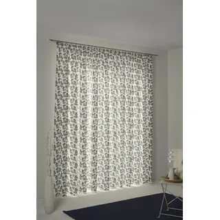 Vorhang ADAM "Good Old Days" Gr. 3, blau (dunkelblau), B:145cm H:225cm, Jacquard, Baumwolle (Bio-Baumwolle), Gardinen, Vorhang, aus 100% Bio-Baumwolle