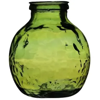 NATURAL LIVING VASE Louise 9L Emeraude AUS RECYCELTEM Glas Durchmesser 25CM X H30CM