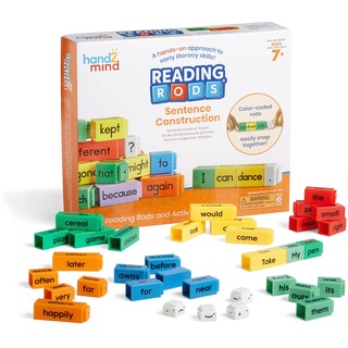 Learning Resources Textstäbe Satzbildung, Lesen lernen, Satzbildung für Kinder, Verbindungswürfel Satzgebäude, Spielzeug zum Lesenlernen, Lese-Hilfsmittel für Kinder