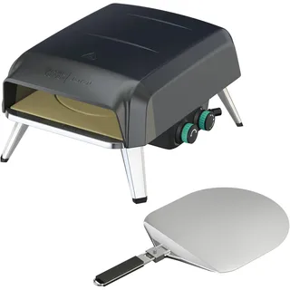 Tefal Jamie Oliver by Tefal Pizzaofen mit drehbarem Pizzastein, Pizzaofen für Zuhause, Gas-Pizzaofen, 360° drehbarer Stein, kompaktes Design, inkl. Pizzaschaufel, JM4168D0