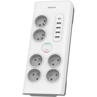 Philips Steckdosenleiste 2 m Weiß 6 St.