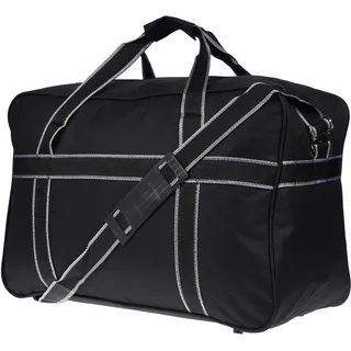 Christian Wippermann große L XL XXL Herren Damen Tasche Reisetasche Sporttasche Weekender Bag Faltbar Wochenendtasche L - Schwarz