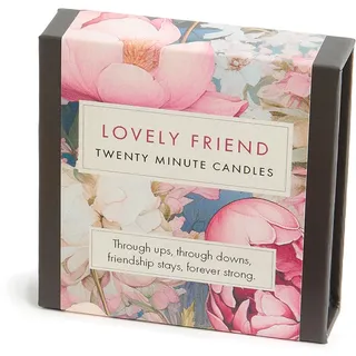Signature Collection – Lovely Friend (Blumen) – 12 Kerzen für 20 Minuten mit Keramikständer