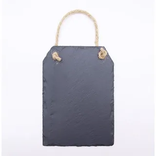 Boltze Dekoschild mit Juteband 1-teilig 10 cm x 14 cm Schwarz