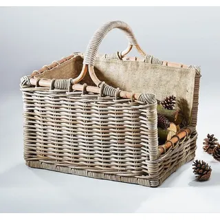 Locker Aufbewahrungskorb locker Rattan 50 x 47 x 0 cm grau