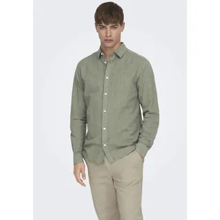 Only & Sons Langarmhemd Slim Fit Grün XL