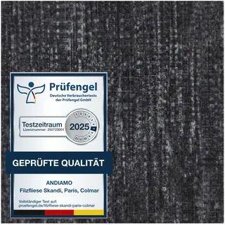 Andiamo »Paris Nadelfilz«, quadratisch, 4 mm Höhe, 40x40 cm, selbstklebend, robust & strapazierfähig, 25 Stück (4 qm)