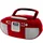 SCD7800RO tragbares CD-Kassetten-Radio mit DAB+, USB & Rot
