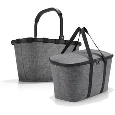 reisenthel, Set aus carrybag BK + coolerbag UH, BKUH, Einkaufskorb mit passender K?hltasche, Twist Silver