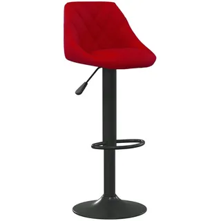 vidaXL Barhocker Weinrot Samt