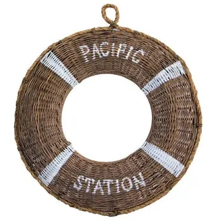 Dekorativer Rettungsring Pacific Station S Maritim Deko Echtrattan Rattan
