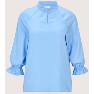 MADELEINE Langarmbluse "Bluse Elegante Damenbluse mit Stehkragen", rauchblau