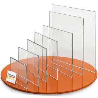 EH Design Acrylglas Platte (25 x 25 cm / 3 mm) – Zuschnitt nach Maß | Acrylglasplatten | UV-beständig & 7x bruchfester als Glas | für DIY, Möbel & Terrarien | transparent & hochglänzend