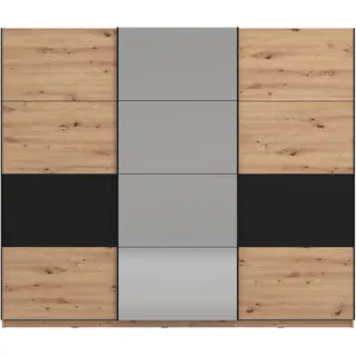 INOSIGN Schwebetürenschrank Sardinia 262,5 x 224 x 65,5 cm Braun/Schwarz