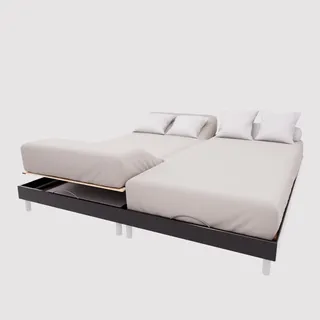 Soleil d'Ocre Spannbettlaken Baumwolle-Leinen 70 x 190 cm weiß 2 St.