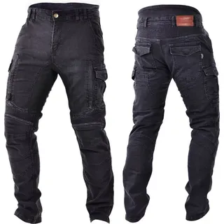 Trilobite Acid Scrambler Doublelayer Motorrad Jeans, schwarz, 36/32