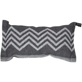 Jokipiin | 1 Saunakissen Lieblingskissen Reisekissen | Design: Peak | Maße: 40 x 22 cm, Leinen/Baumwolle | schadstofffrei Ökotex 100 | hergestellt in Finnland (schwarz/weiß)