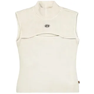 Alpha Industries Damen World Cut Out Tank Top, Stone, M