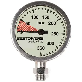 Best Divers Head Mineral Glass Manometer - Silver - One Size