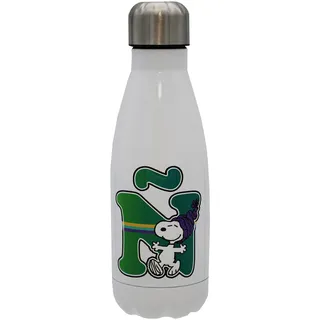 Snoopy Wasserflasche aus Edelstahl, luftdicht, Mehrfarbig, 550 ml, Weiß, offizielles Lizenzprodukt (CyP Brands)