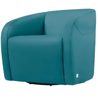 Egoitaliano Sessel "Charlottaas Clubsessel, Designsessel, modern und zeitlos, bequem" drehbar, kompakte Stellmaße, Solitärsessel, türkis