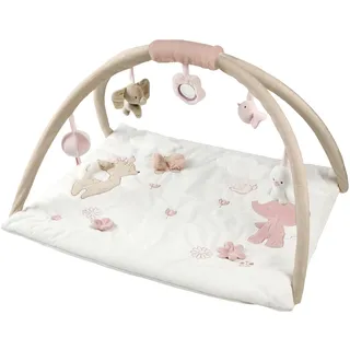 Nattou Krabbeldecke mit Spielbogen und verschiedenen Aktivitäten, Ca. 70x80 cm, Rechteckig, 100% Polyester, FanFan, Beige