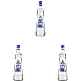 Puschkin | Vodka Original | Kristallklar und mild mit reinem Geschmack | Perfekt pur, auf Eis oder als Basis für Cocktails und Longdrinks | 1L | 37,5% Vol. (Packung mit 3)