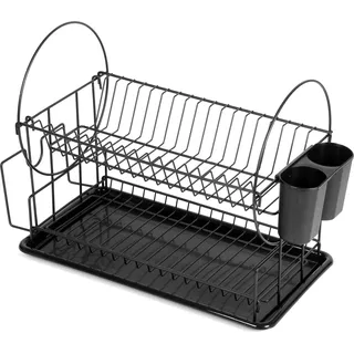 2-stufiges Abtropfgestell 56x25x39 cm BRUNBESTE BB-3400 - Schwarz