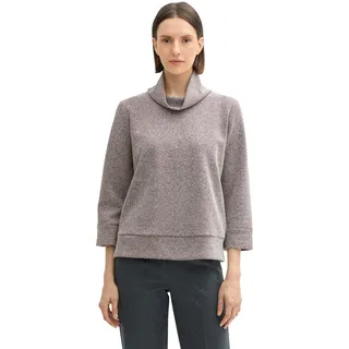 TOM TAILOR Sweatshirt, mit Wasserfall-Kragen, rot