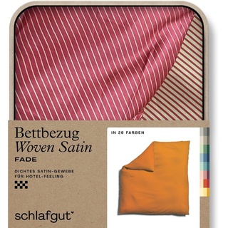 schlafgut Bettbezug »Woven Satin Fade mit feinen Streifen«, (1 St.), mit Farbverlauf, Mix & Match: passender Kissenbezug erhältlich Schlafgut Yellow Deep / Red Mid B/L: 240 cm x 220 cm