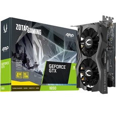 ZOTAC Gaming GeForce GTX 1650 AMP CORE 4GB GDDR6 128-bit Gaming Grafikkarte, super kompakt, ZT-T16520J-10L