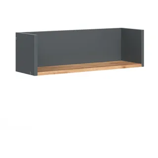 Vicco Wandregal Viktor Anthrazit/Goldkraft Eiche 67.8 x 20 cm , Anthrazit, Honigeiche , Holzwerkstoff , 1 Fächer , Rechteckig , 67.8x20x20 cm , Wohnzimmer, Regale, Wandregale