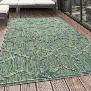 Ayyildiz Teppiche "BAHAMA 5151", rechteckig 8 mm Höhe Läufer, Flachflor mit Hoch-Tief-Struktur, In-und Outdoor geeignet,