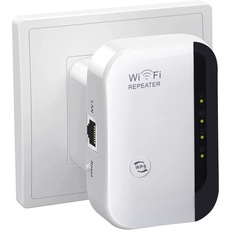 WLAN-Extender, WLAN-Reichweitenverlängerung, 2,4 GHz/300 Mbit/s Internet Verstärker WiFi Range Extender, WLAN-Reichweitensignal-Extender mit Ethernet-Anschluss(weiß)