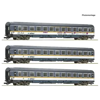 Roco 3-TLG. Set: Eurofima-Wagen Alex Länderbahn GmbH | DC | Spur H0#74018
