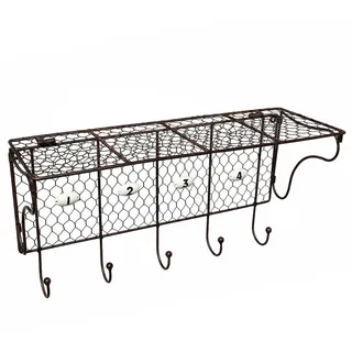 Ambiente Haus Wandregal 46 x 17 x 26 cm Braun