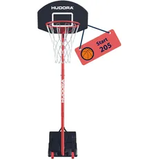 HUDORA Start Basketballständer 205 - Höhenverstellbarer Basketballkorb von 165-205 cm - Mobiler Basketballkorb mit Ständer für Kinder & Jugendliche - Stand-Basketballkorb Outdoor mit Rollen